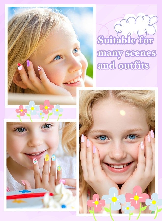 EBANKU 78PCS Kid Press on Nails, EBANKU 3 Pack Children Fake Nail Kit Full Cover Short False Fingernails with Nail Glue for Girl Nail Decoration (Bow Tie Strawberries) - Image 5